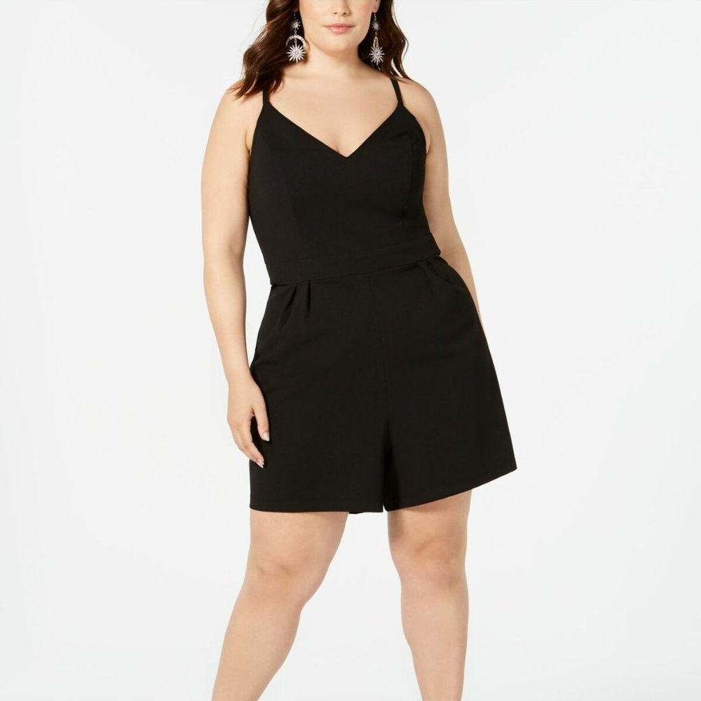 Emerald Sundae Romper Classic Black Lace Back 3X
